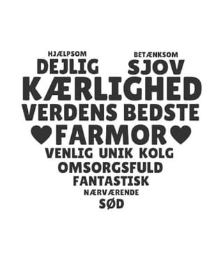 Farmor hjerte inkl. personlig hilsen